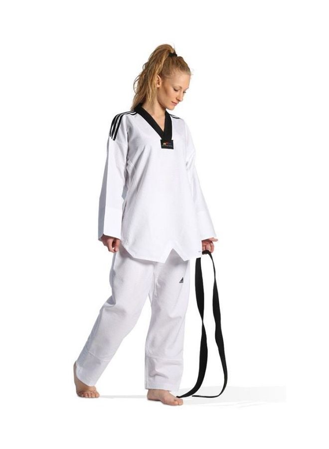 Taekwondo Lady Dobok Uniform - White/Black 200cm