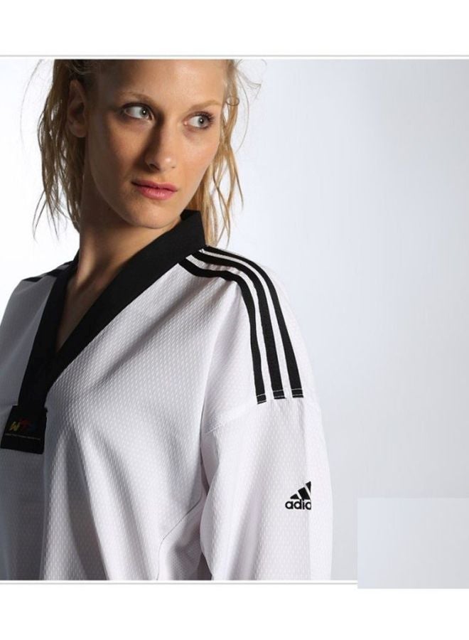 Taekwondo Lady Dobok Uniform - White/Black 200cm