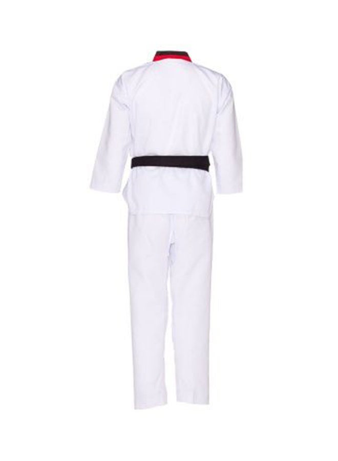 ADI-START Taekwondo Uniform - White/Red/Black 120cm