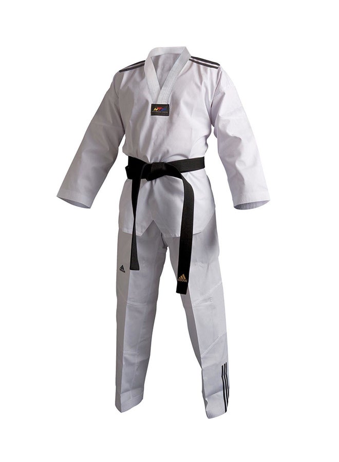 Adi Club III Martial Arts Suit Set - White/Black 190cm