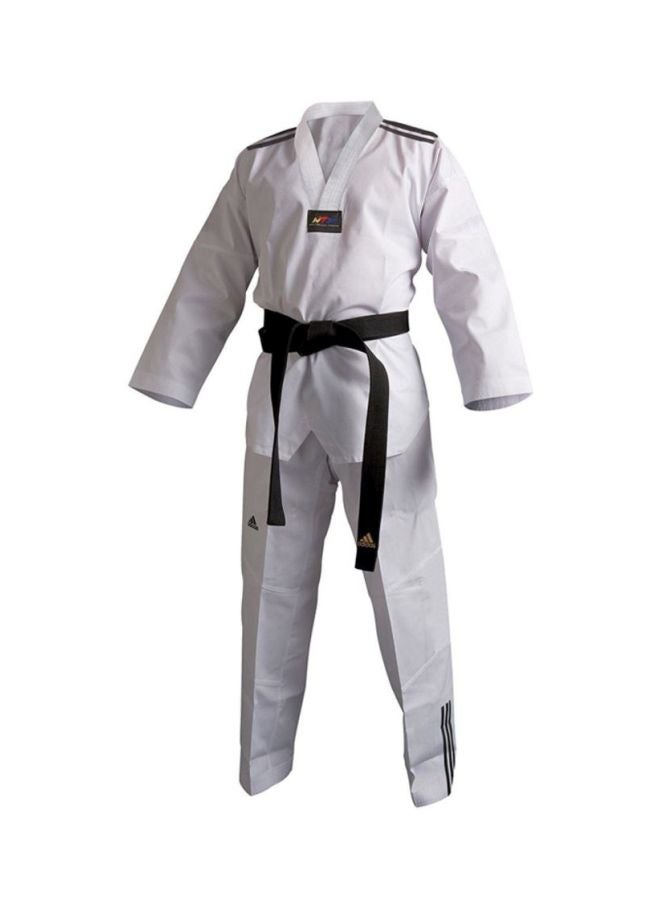 Adi Club III Martial Arts Suit Set - White/Black 180cm