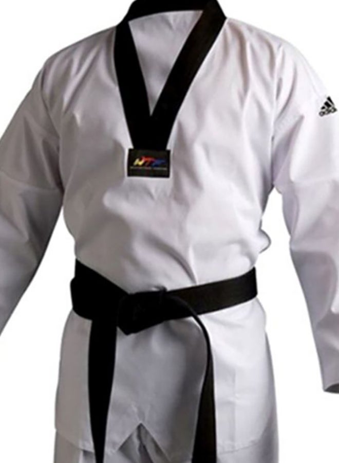 Adi Club III Martial Arts Suit Set - White/Black 180cm