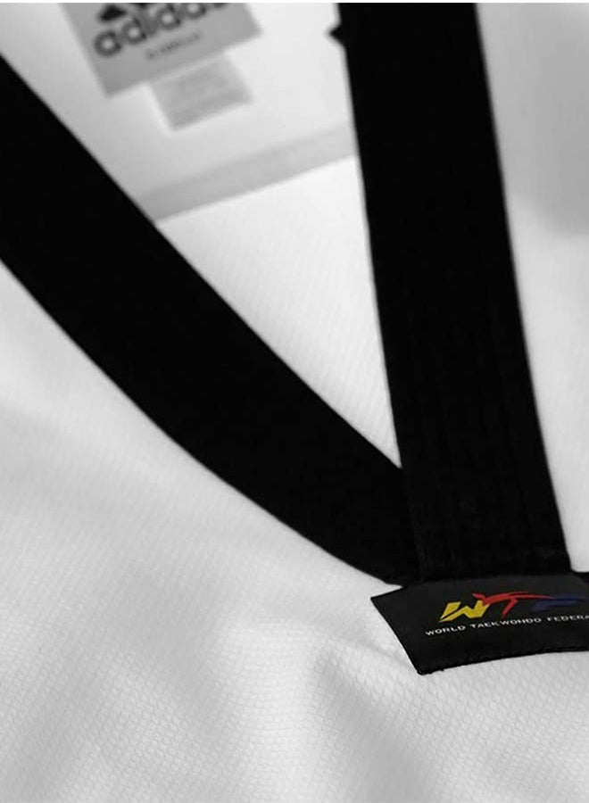 ADI-FLEX Taekwondo Uniform - White/Black, 160cm 160cm