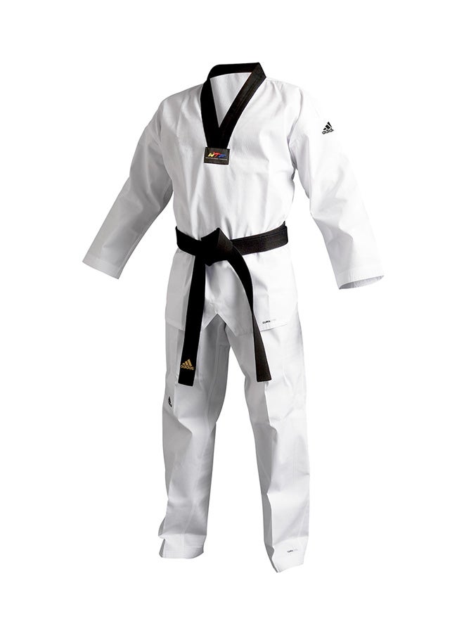 ADI-FLEX Taekwondo Uniform - White/Black, 220cm 220cm