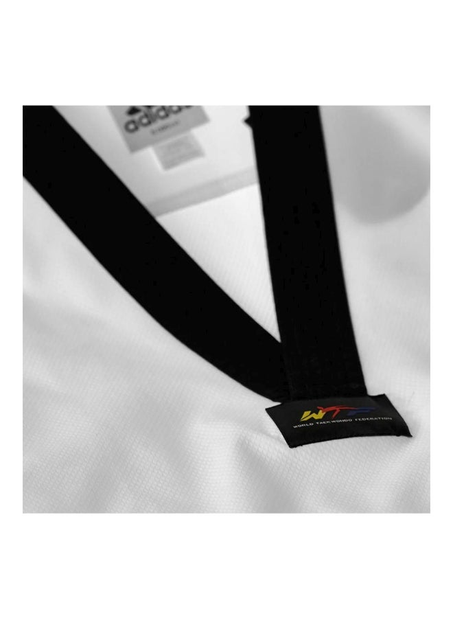 ADI-FLEX Taekwondo Uniform - White/Black, 190cm 190cm