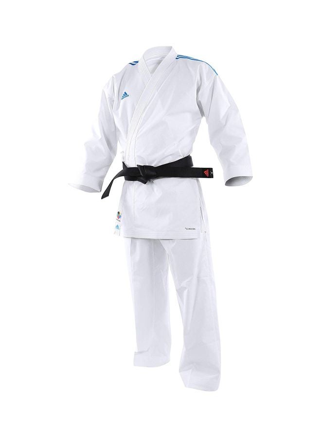 ADI-LIGHT Karate Uniform - White/Blue Stripes 160cm