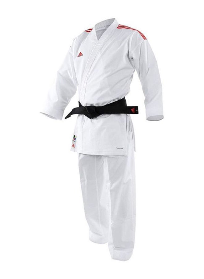 ADI-LIGHT Karate Uniform - White/Red Stripes 165cm