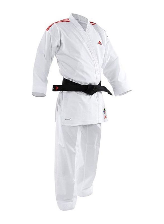 ADI-LIGHT Karate Uniform - White/Red Stripes 165cm