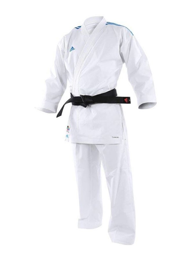 ADI-LIGHT Karate Uniform - White/Blue Stripes 190cm