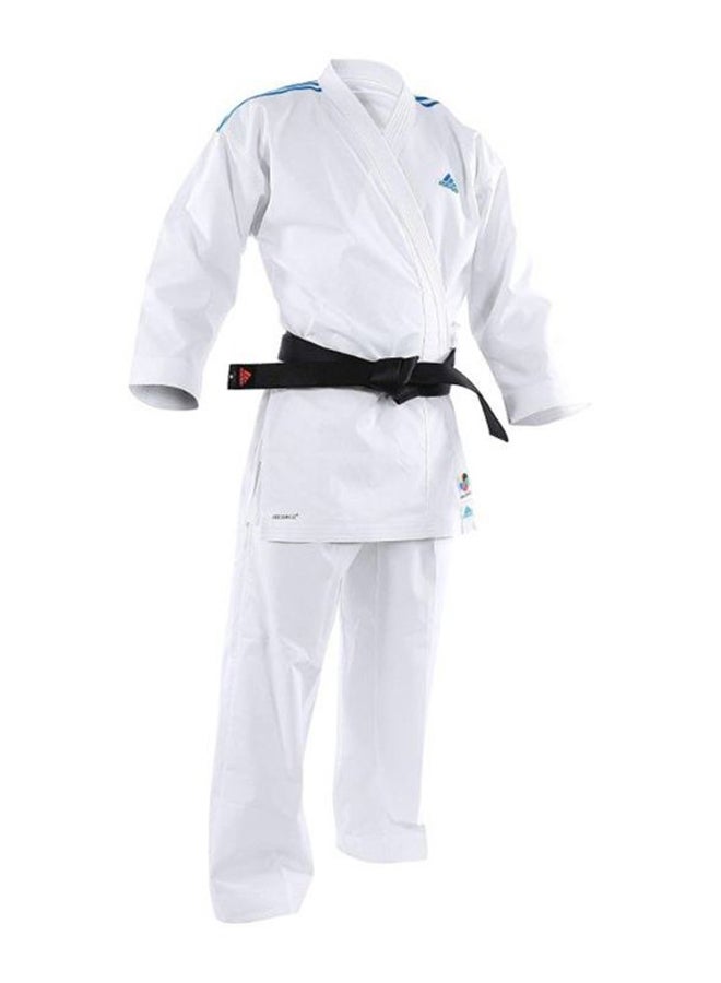 ADI-LIGHT Karate Uniform - White/Blue Stripes 190cm