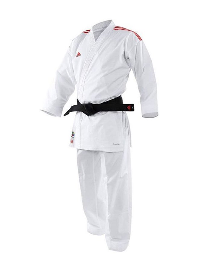 ADI-LIGHT Karate Uniform - White/Red Stripes 175cm