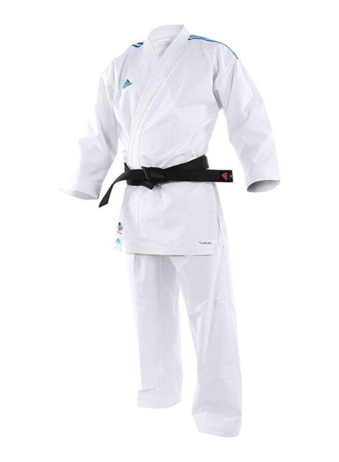 ADI-LIGHT Karate Uniform - White/Blue Stripes 195cm