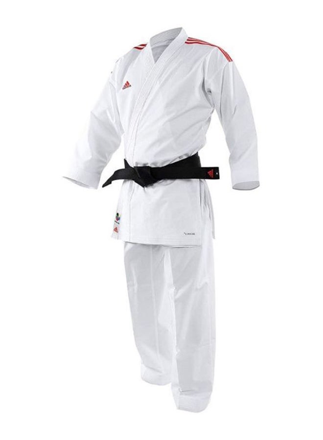 ADI-LIGHT Karate Uniform - White/Red Stripes 155cm