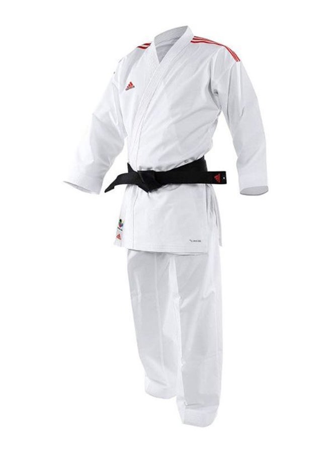 ADI-LIGHT Karate Uniform - White/Red Stripes 170cm