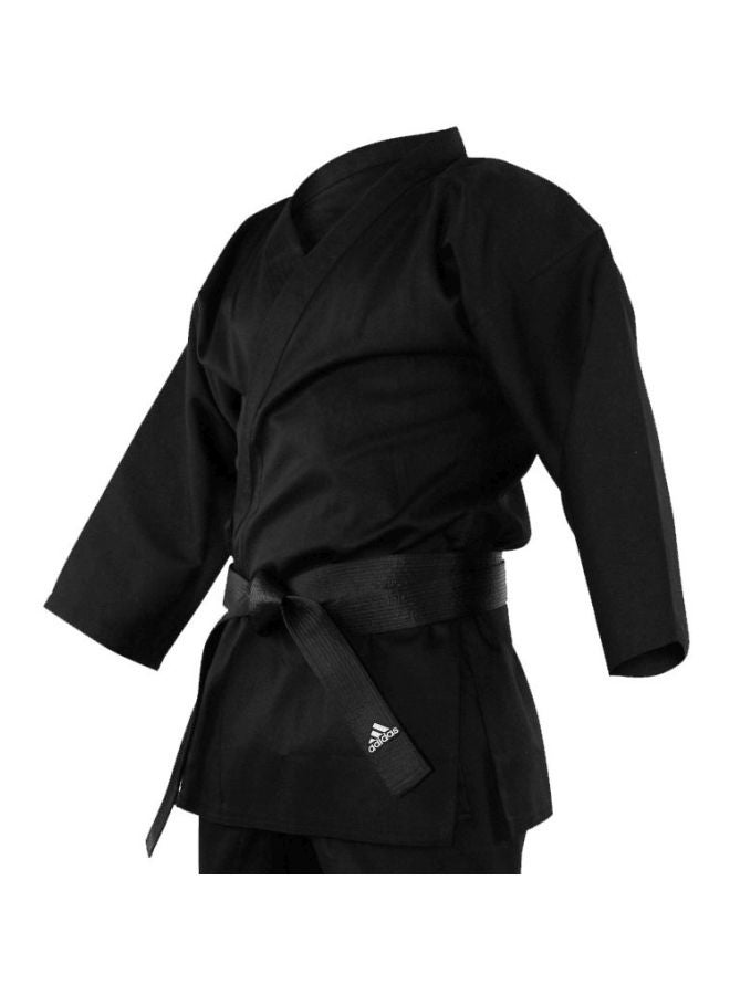 Non-WKF Bushido Karate Uniform - Black, 140cm 140cm