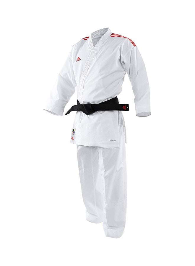 ADI-LIGHT Karate Uniform - White/Red Stripes 150cm