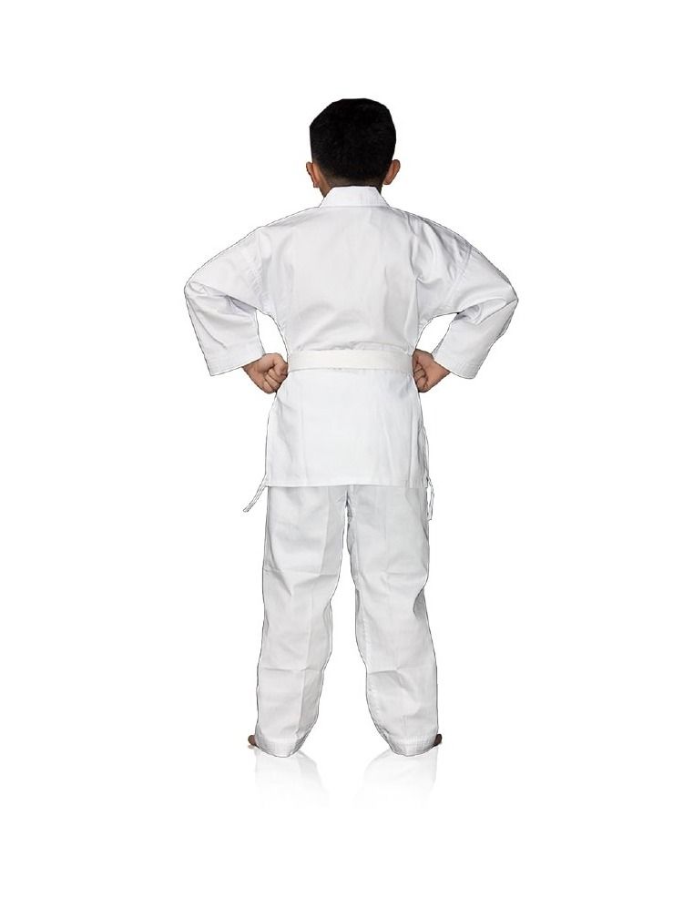 Karate Uniform White Set Jacket Pant and Belt