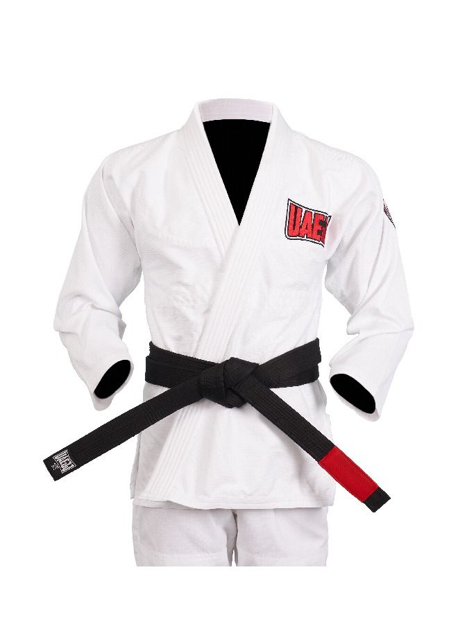 UAEJJ Jiu Jitsu Kimono Karate & Martial Arts Dress for Beginners Adults (White)