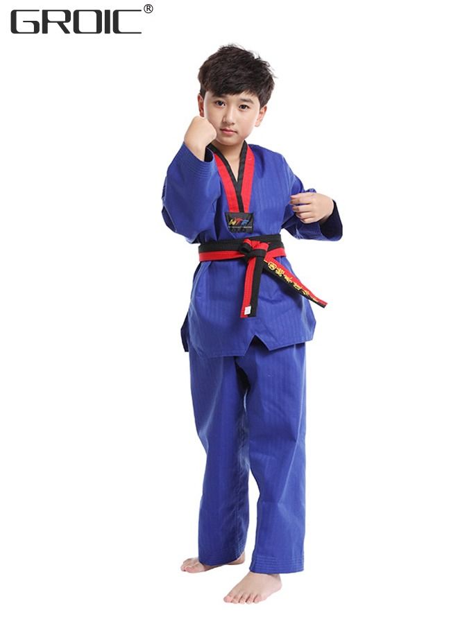 Taekwondo Suit,Brazilian BJJ Gi Jiu Jitsu Gi for Child Kids Gi Uniform Durable Pant & Jacket,Sports Training Clothes Parts