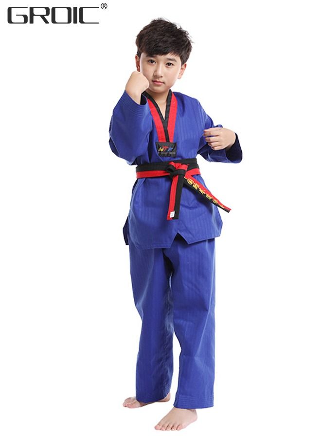 Taekwondo Suit,Brazilian BJJ Gi Jiu Jitsu Gi for Child Kids Gi Uniform Durable Pant & Jacket,Sports Training Clothes Parts