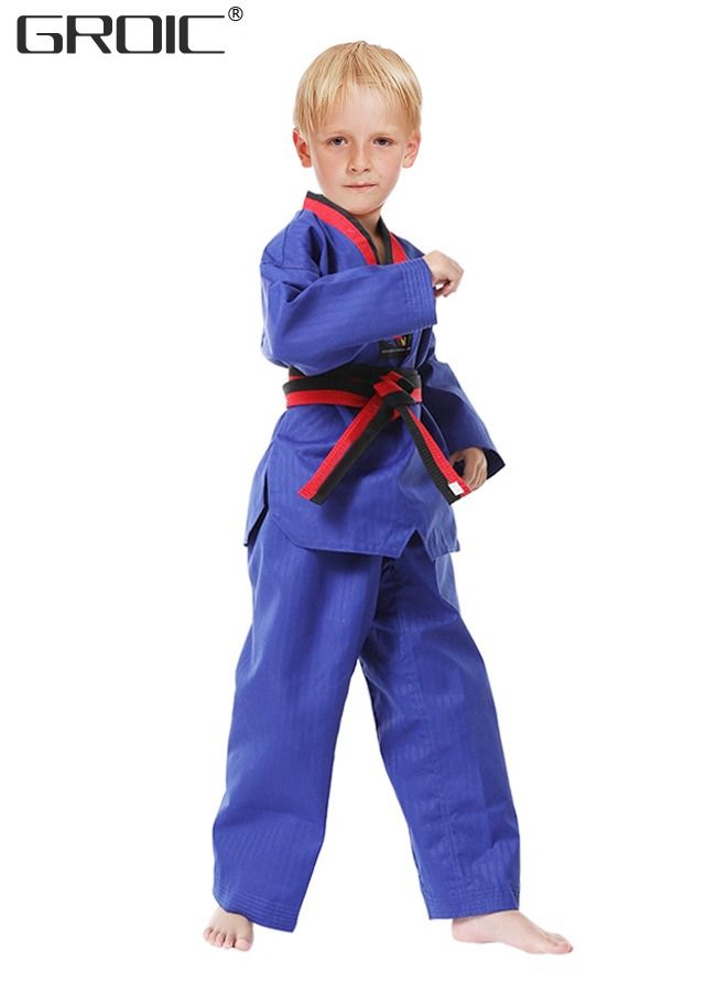 Taekwondo Suit,Brazilian BJJ Gi Jiu Jitsu Gi for Child Kids Gi Uniform Durable Pant & Jacket,Sports Training Clothes Parts