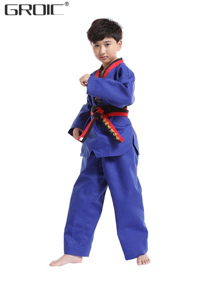 Taekwondo Suit,Brazilian BJJ Gi Jiu Jitsu Gi for Child Kids Gi Uniform Durable Pant & Jacket,Sports Training Clothes Parts