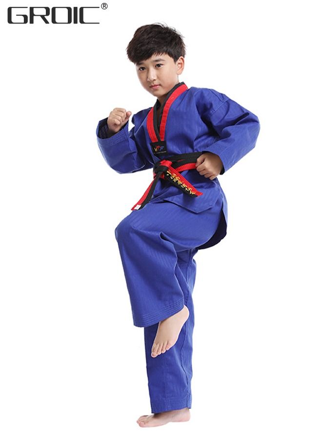 Taekwondo Suit,Brazilian BJJ Gi Jiu Jitsu Gi for Child Kids Gi Uniform Durable Pant & Jacket,Sports Training Clothes Parts