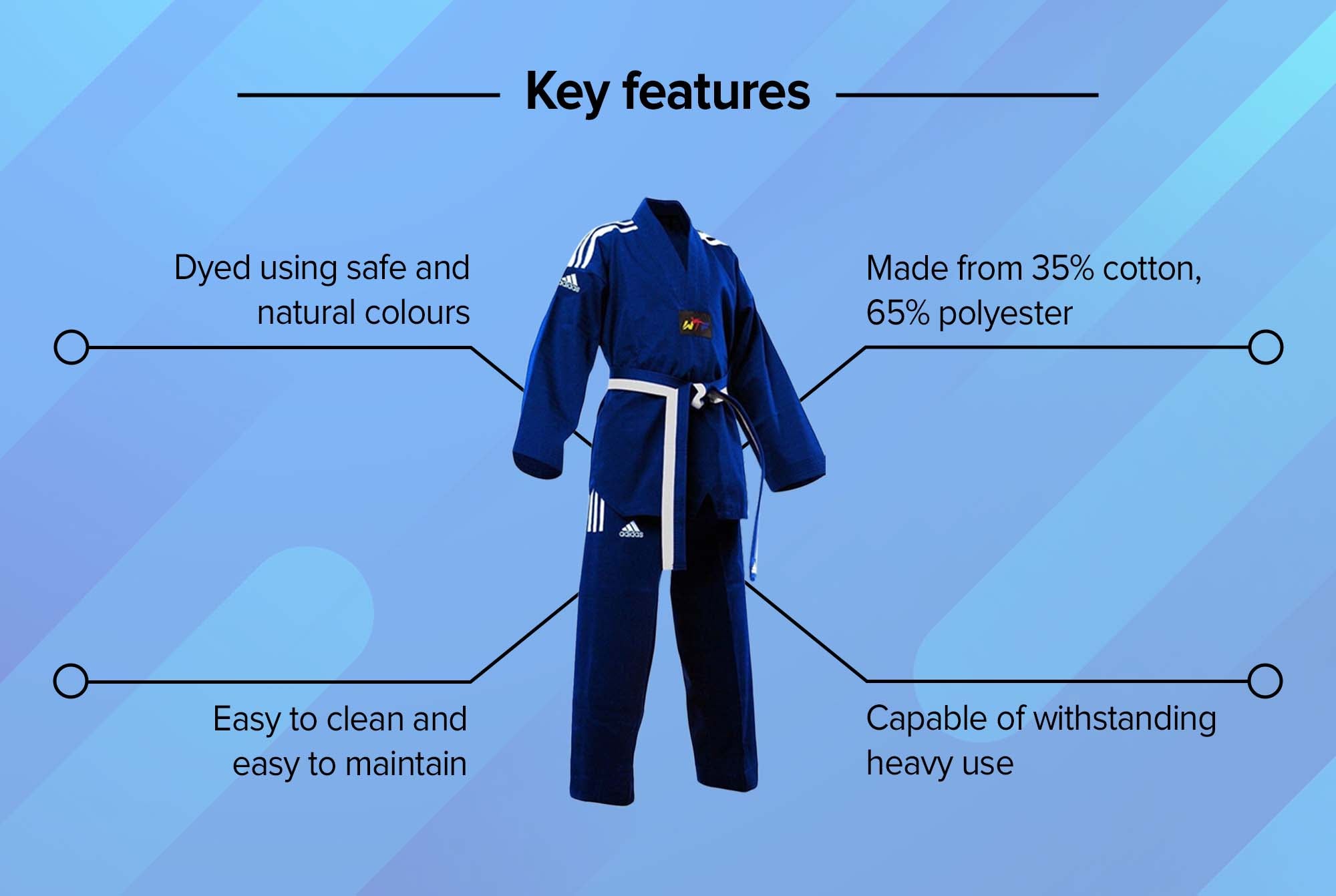 2-Piece Adi-Champion Taekwondo Uniform Set