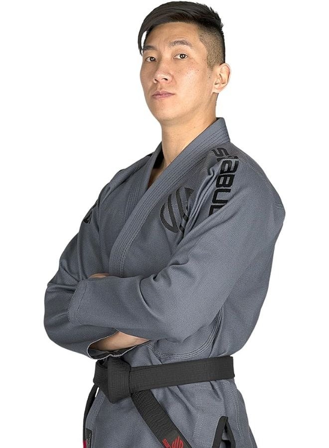 Essential BJJ Gi for Men | Brazilian Jiu Jitsu Gi BJJ | Lightweight, Preshrunk Cotton Fabric | IBJJF Approved Grey