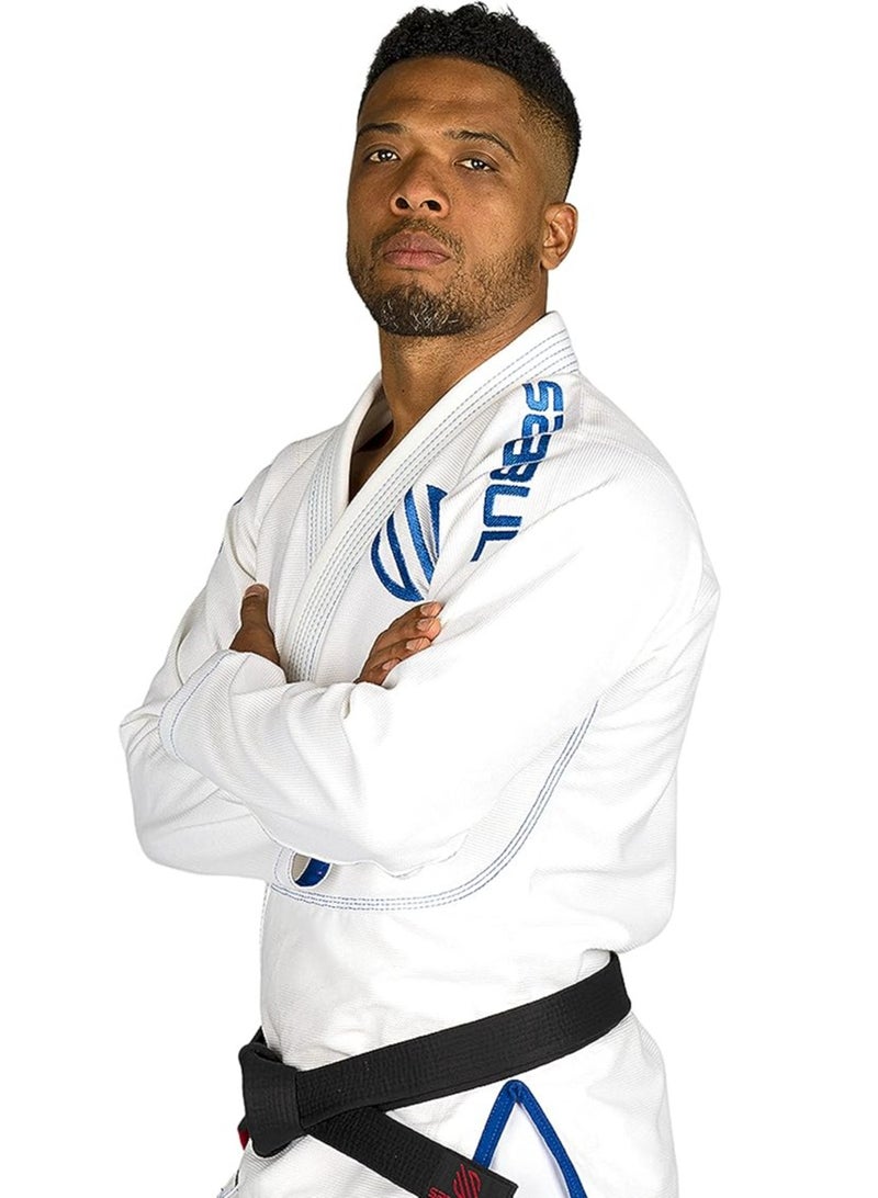 Essential BJJ Gi for Men | Brazilian Jiu Jitsu Gi BJJ | Lightweight, Preshrunk Cotton Fabric | IBJJF Approved White