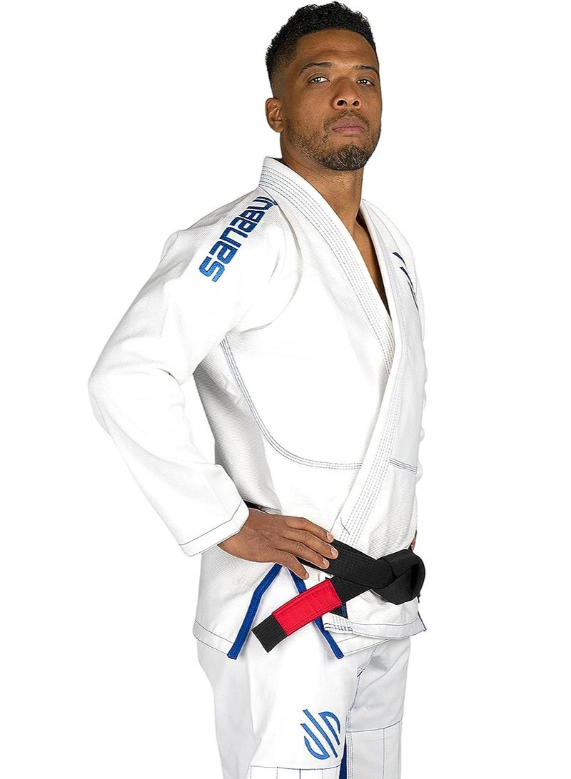 Essential BJJ Gi for Men | Brazilian Jiu Jitsu Gi BJJ | Lightweight, Preshrunk Cotton Fabric | IBJJF Approved White