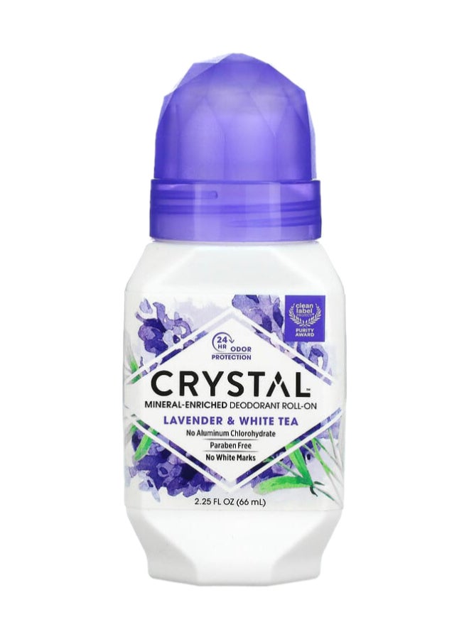 Mineral Deodorant Roll On - Lavender And White Tea Clear 66ml