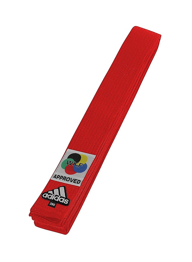 KARATE Elite Belt With WKF Logo - Red