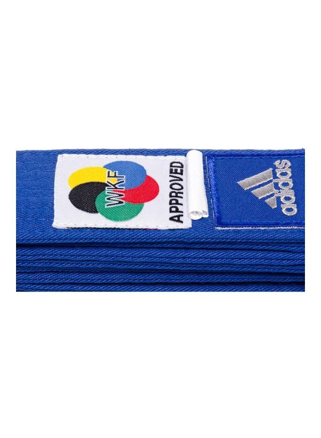 KARATE Elite Belt With WKF Logo - Blue