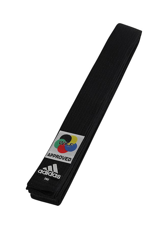 KARATE Elite Belt With WKF Logo - Black 280cm