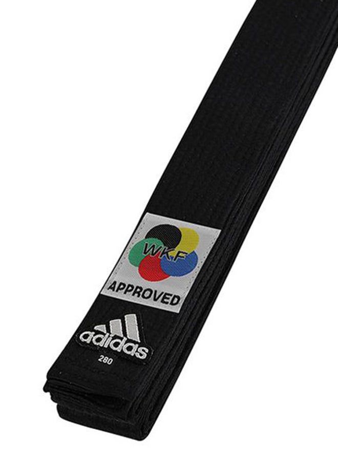 KARATE Elite Belt With WKF Logo - Black 280cm