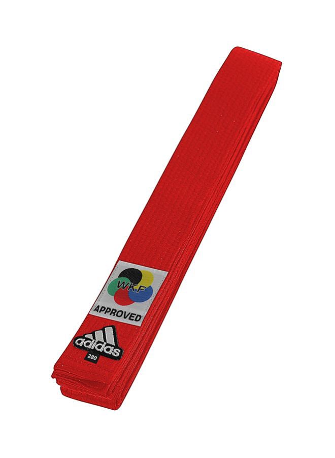 KARATE Elite Belt With WKF Logo - Red 260cm