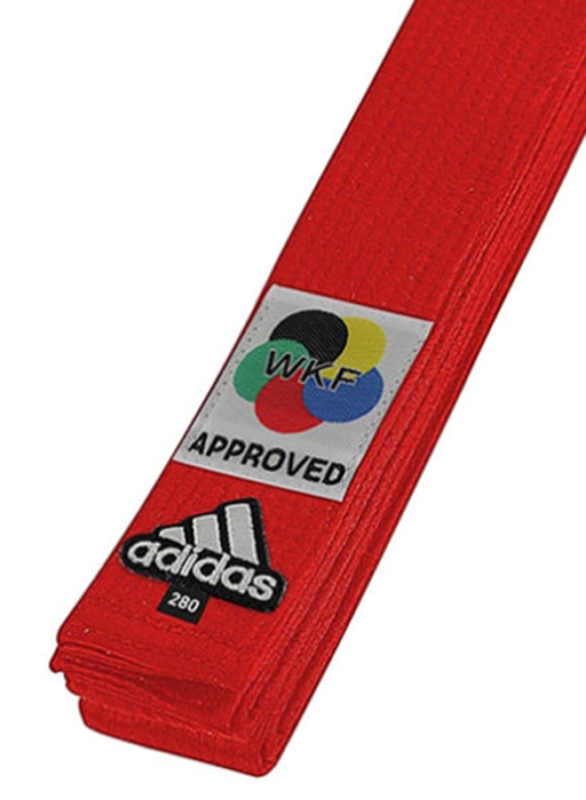 KARATE Elite Belt With WKF Logo - Red 260cm