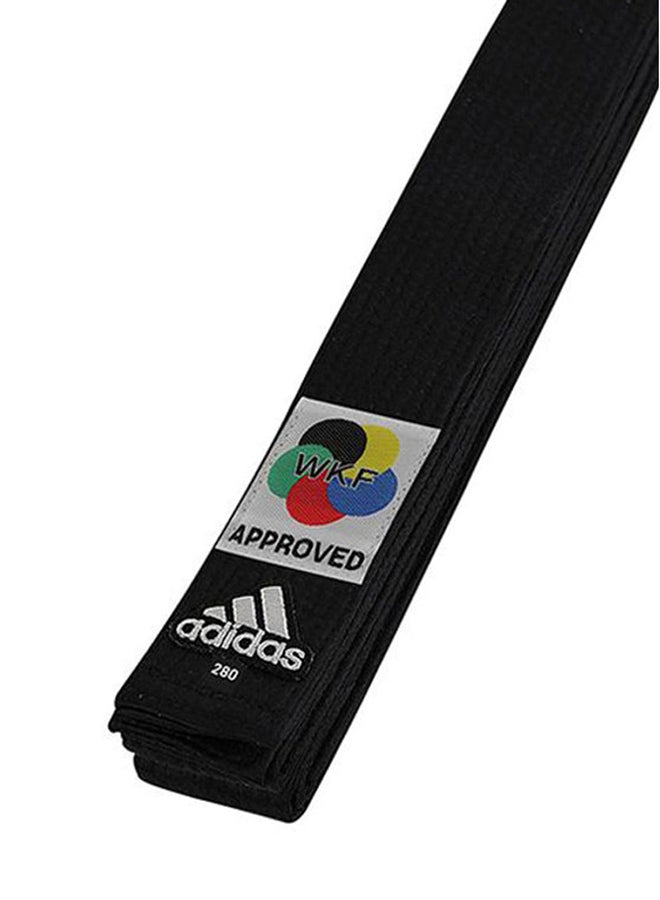 KARATE Elite Belt With WKF Logo - Black