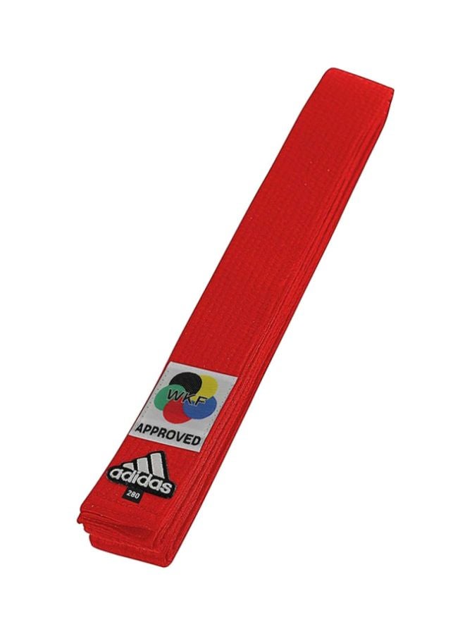 KARATE Elite Belt With WKF Logo - Red 280cm