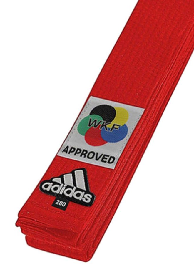 KARATE Elite Belt With WKF Logo - Red 280cm