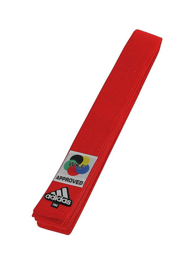 KARATE Elite Belt With WKF Logo - Red 240cm