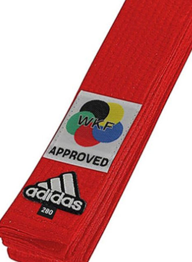 KARATE Elite Belt With WKF Logo - Red 240cm