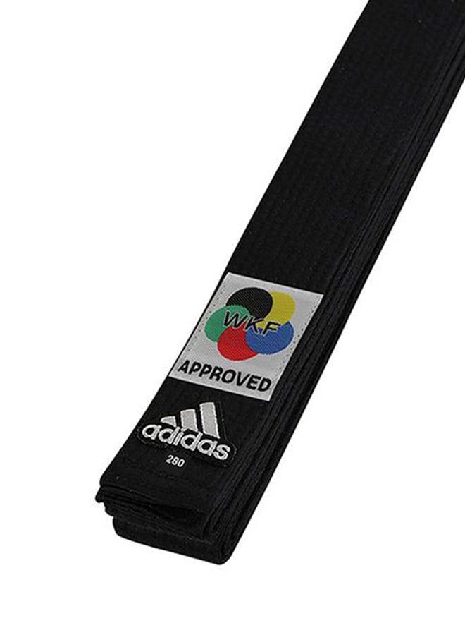 KARATE Elite Belt With WKF Logo - Black 240/280/320cm