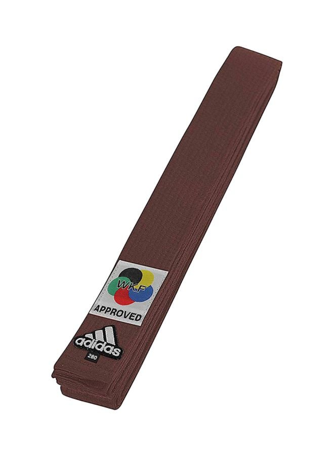 KARATE Elite Belt With WKF Logo - Brown