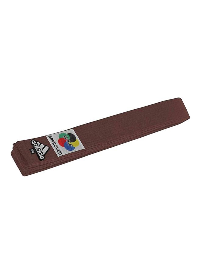 KARATE Elite Belt With WKF Logo - Brown