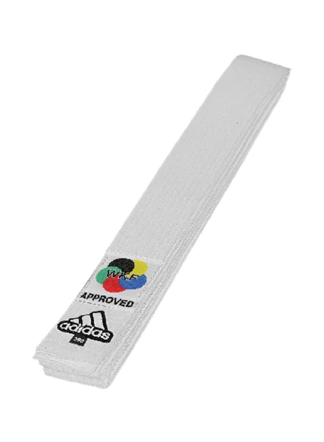 KARATE Elite Belt With WKF Logo - White 280cm