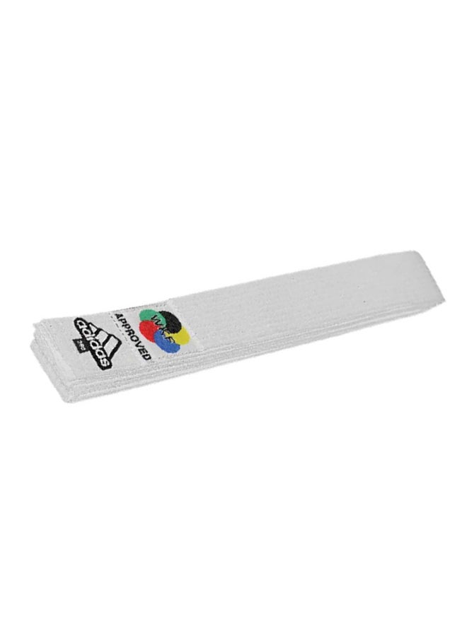 KARATE Elite Belt With WKF Logo - White 280cm