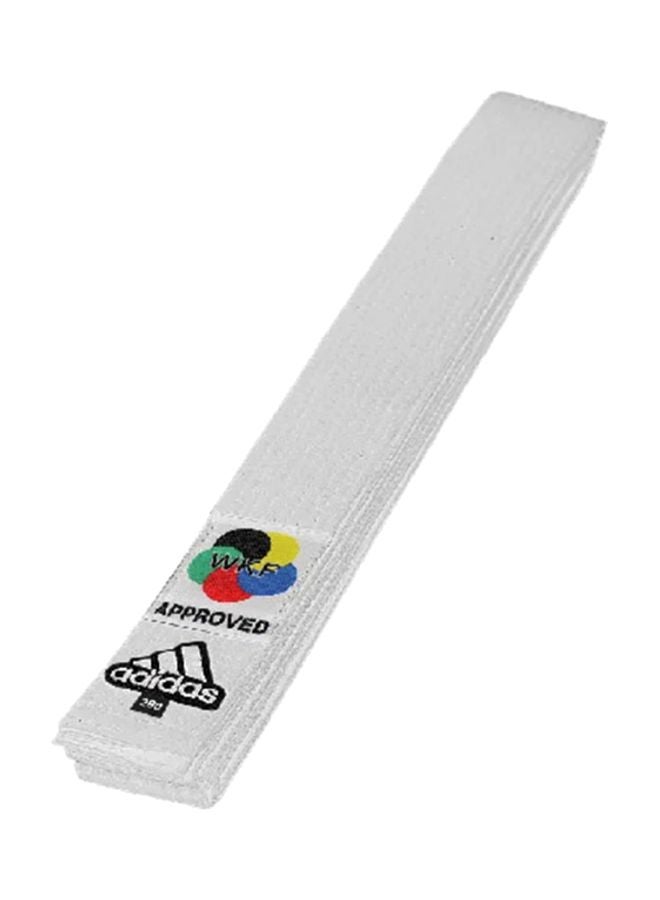 KARATE Elite Belt With WKF Logo - White 280cm