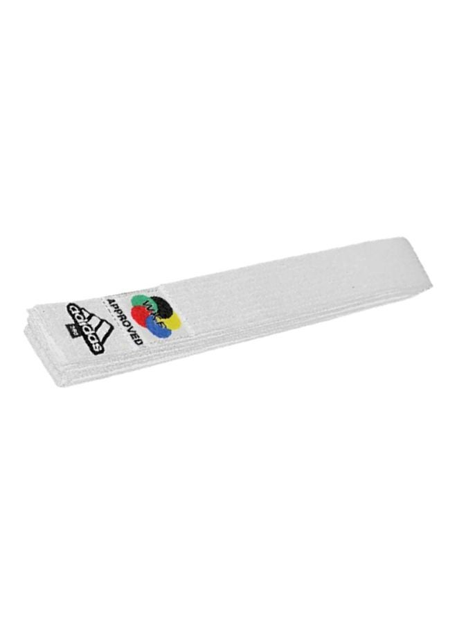 KARATE Elite Belt With WKF Logo - White 280cm